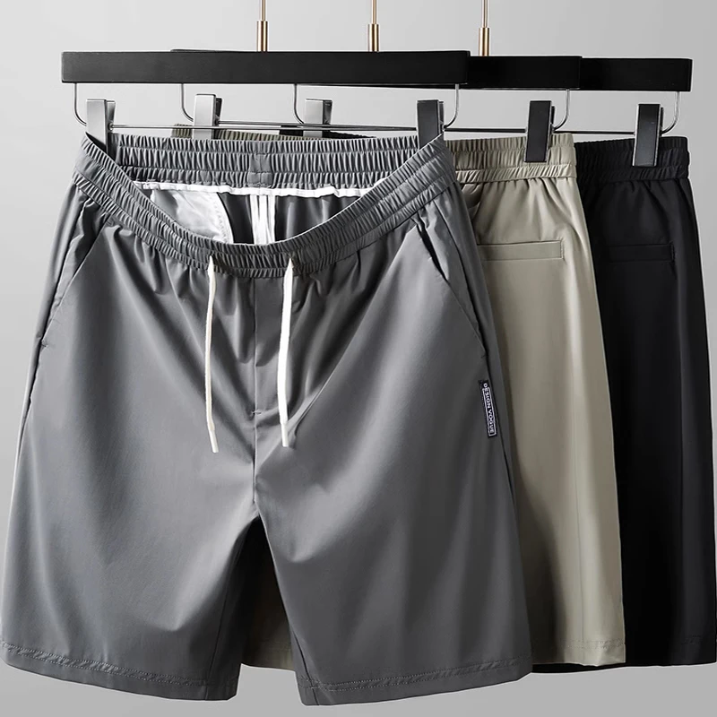 Shorts for men\'s summer ice silk ultra-thin loose capris, sports breathable lightweight casual pants