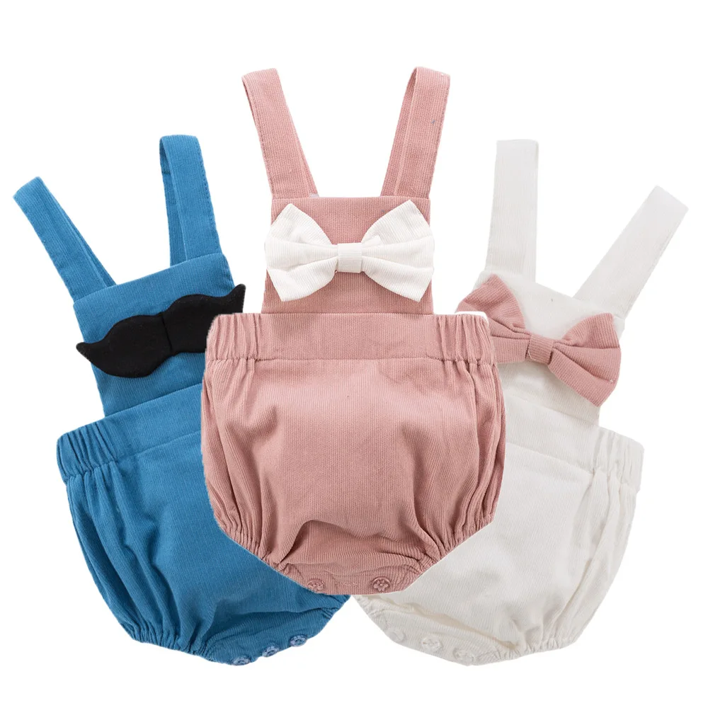 Baby Romper Newborn Baby Girl Boy Summer Clothes Casual Baby Sleeveless Bow Jumpsuits Toddler Playsuit One piece