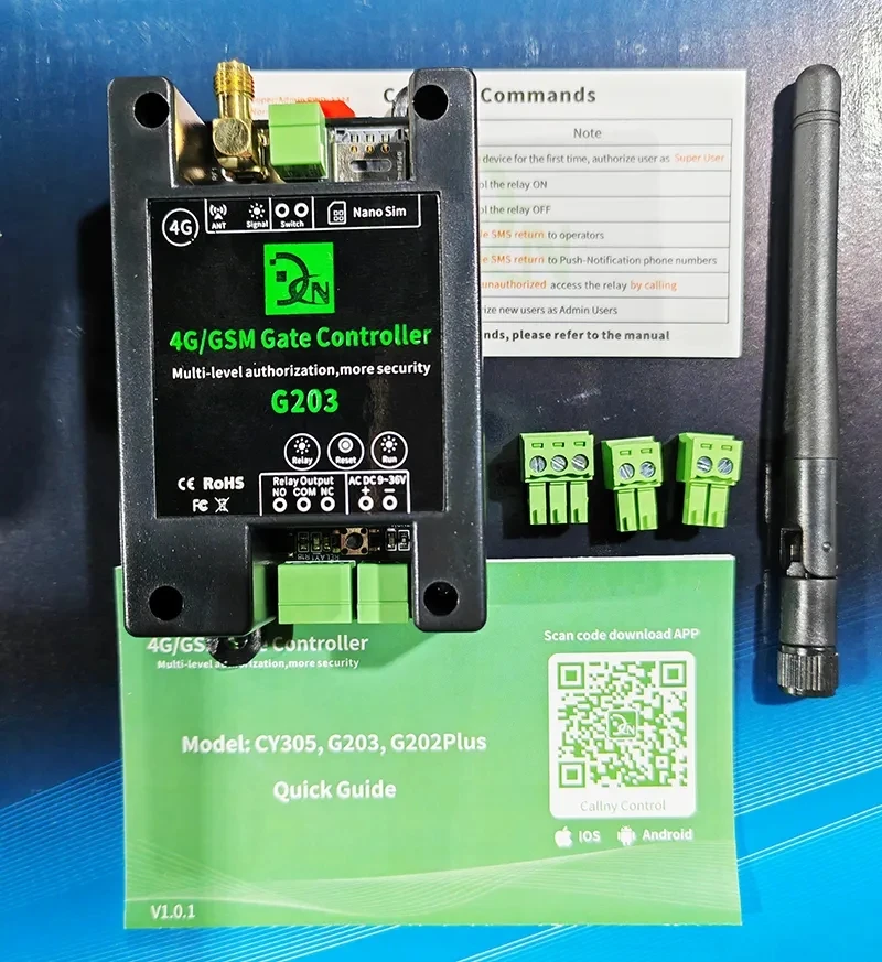 Parking&Access Control System Smart Relay Controller Garage/Swing/Folding/Sliding Door Wireless SMS Call 4G Gsm Gate Opener G203