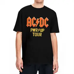 2024 A-AC Power Up D-DC World Tour Merch Mężczyźni Kobiety T-shirty 100% bawełna Tee T-shirt z nadrukiem Odzież