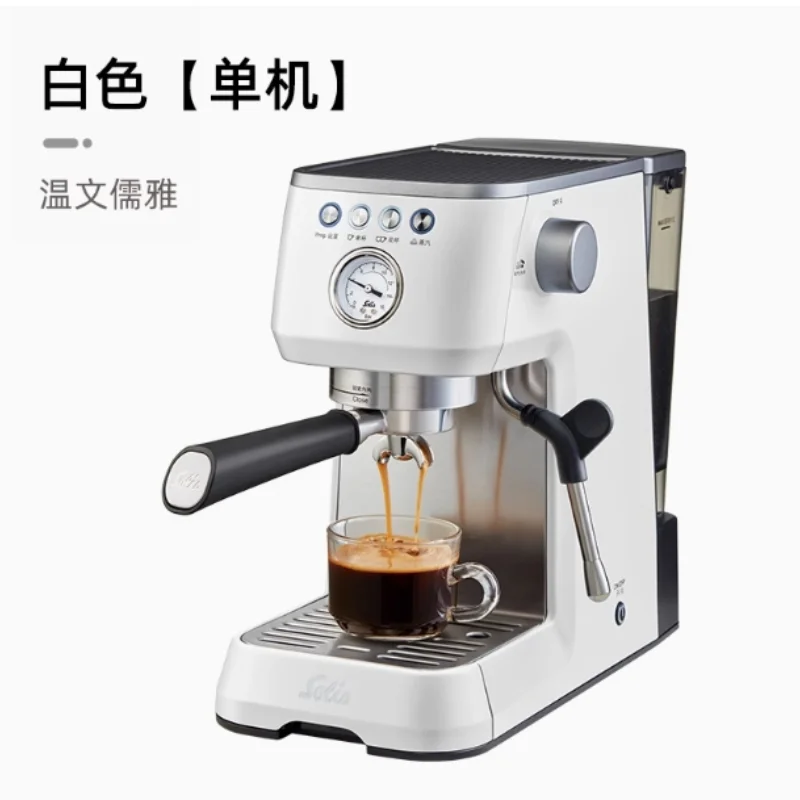 Machine 20 Bar, Stainless Steel Espresso Maker with Milk Frother Steam Wand, Compact Cappuccino Machine