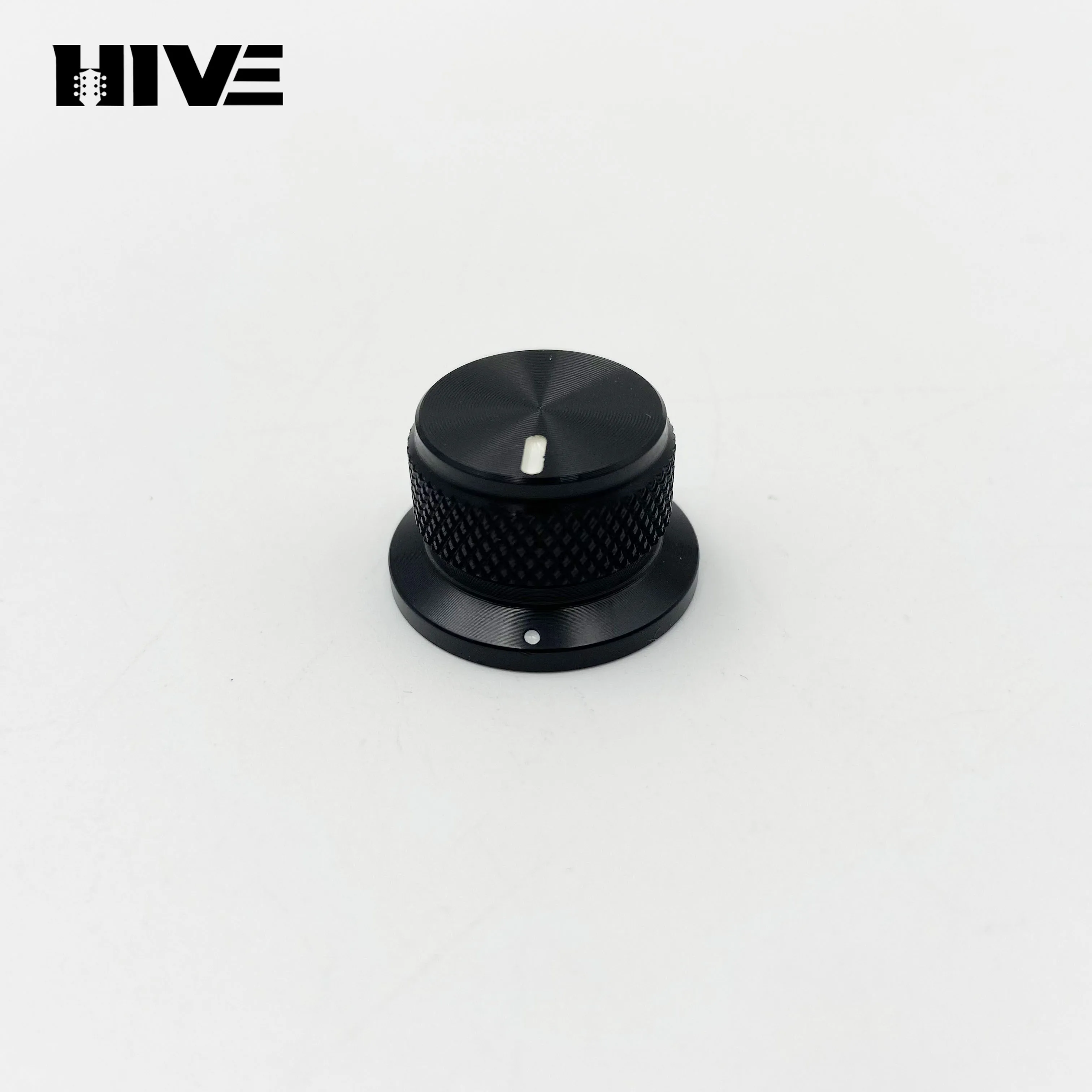 Aluminum Alloy Threaded Disc-shaped Perforated Guitar Volume Knob Potentiometer Cap Switch Cap Black Electric Guitar Accessory