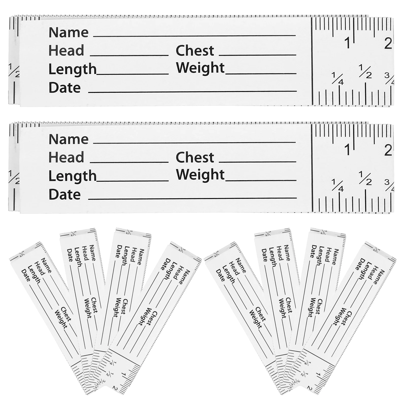 

10pcs Paper Tape Measure Single Sided Clear Scale Dual Metric Imperial Craft Clothing Tailor Medical Measurement Tool