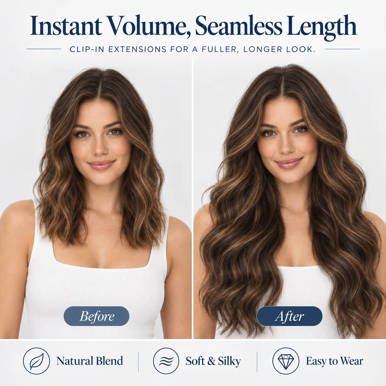 18-26 Inch T26P2# Clip In Hair Extensions 100% Human Hair 120Grams/Pack 7Pcs/Sets Brazilian Real Remy Straight Hair Colored Dark Brown With Honey Blonde Highlight Ombre Clip on Hair Extension For Women