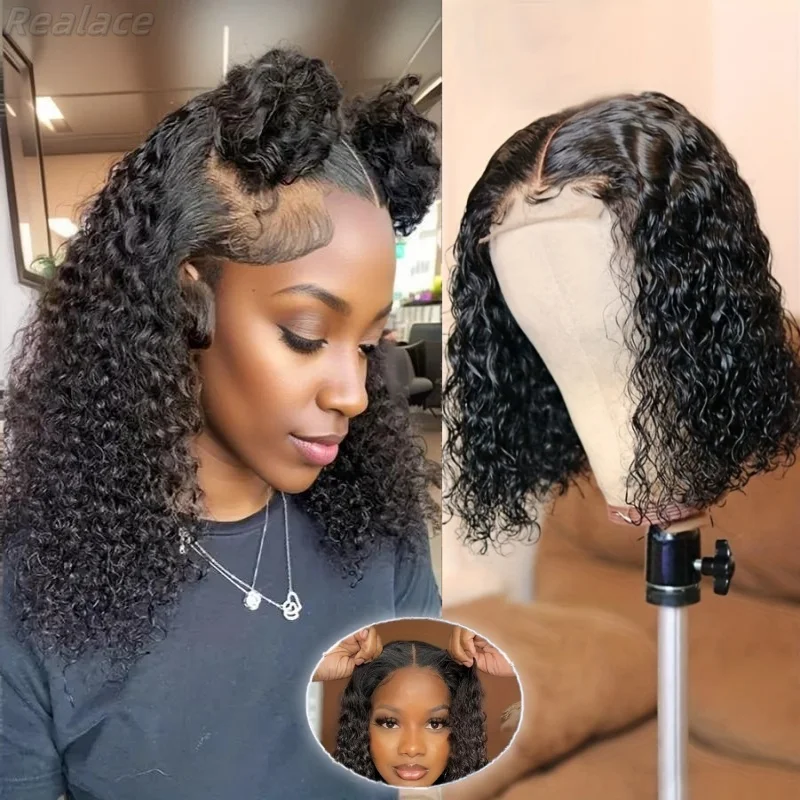 

5x5 Lace Frontal Glueless Wig Human Hair Ready to Wear Curly Wigs Front 30 Inch Deep Wave Brazilian Wig on sale For Women Choice