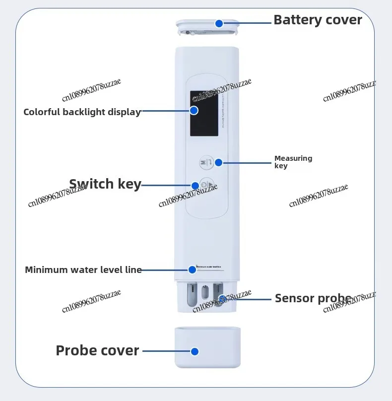 Multi-parameter Water Quality Detector Household Self-supplied Drinking Multi-function TDS Testing Pen High Precision