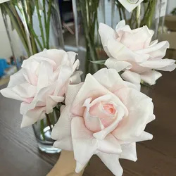 10Pc Moisturizing Real Touch Rose Flowers Artificial Rose Bridal Bouquet Event Wedding Decor Flower Arrangement Home Party Flore