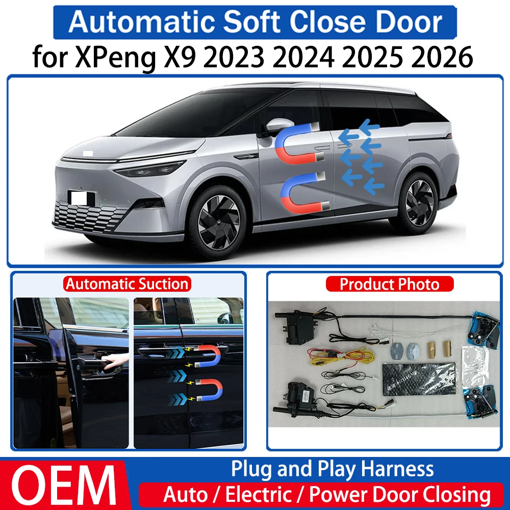 for XPeng X9 2023 2024 2025 2026 OEM Car Automatic Soft Close Door Electric Suction Kit Auto Power Closing System Plug and play