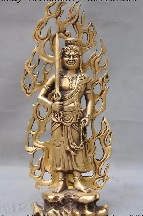 

Tibet temple Brass Aryaacalanatha Acalanatha Fudo-Myoo Bodhisattva Buddha Statue