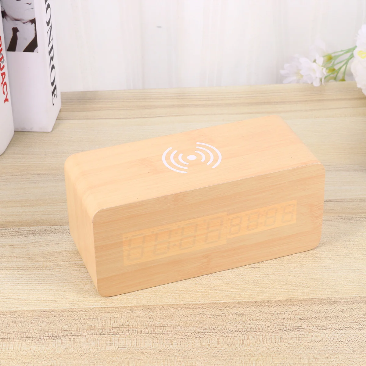 

Digital Alarm LED Desk Clock Wireless Charging Temperature Display Electronic Clock Home Use Modern Design Operated Desk