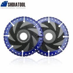 SHDIATOOL 2Pcs 115mm Diamond Cutting Disc Set All Purpose Saw Blade 4inch Circular Cutter For Rebar Steel Marble Stone PVC Wood