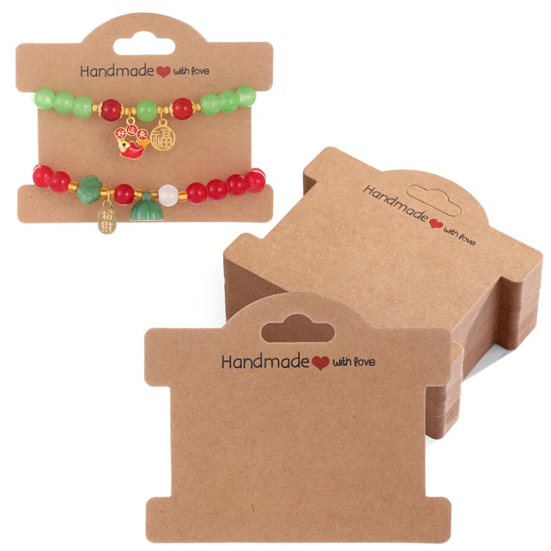 20/50 مجموعات ورقة أساور عرض مع أكياس ذاتية اللصق مجموعة قلادة حامل بطاقات كرتون DIY بها بنفسك النتائج تغليف المجوهرات