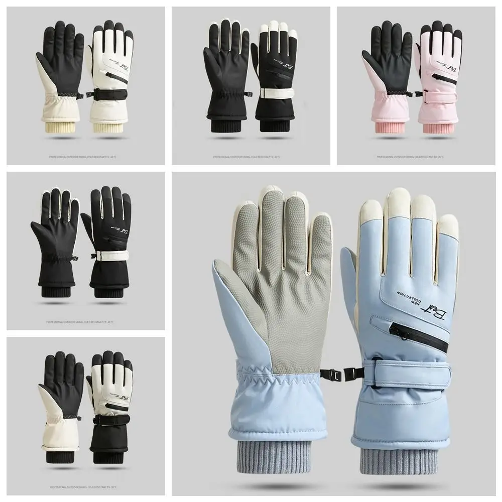 

Non-slip With Zippered Pocket Ski Gloves Full Finger Winter Warm Gloves Cycling Equipment Fashion Winter Gloves Men