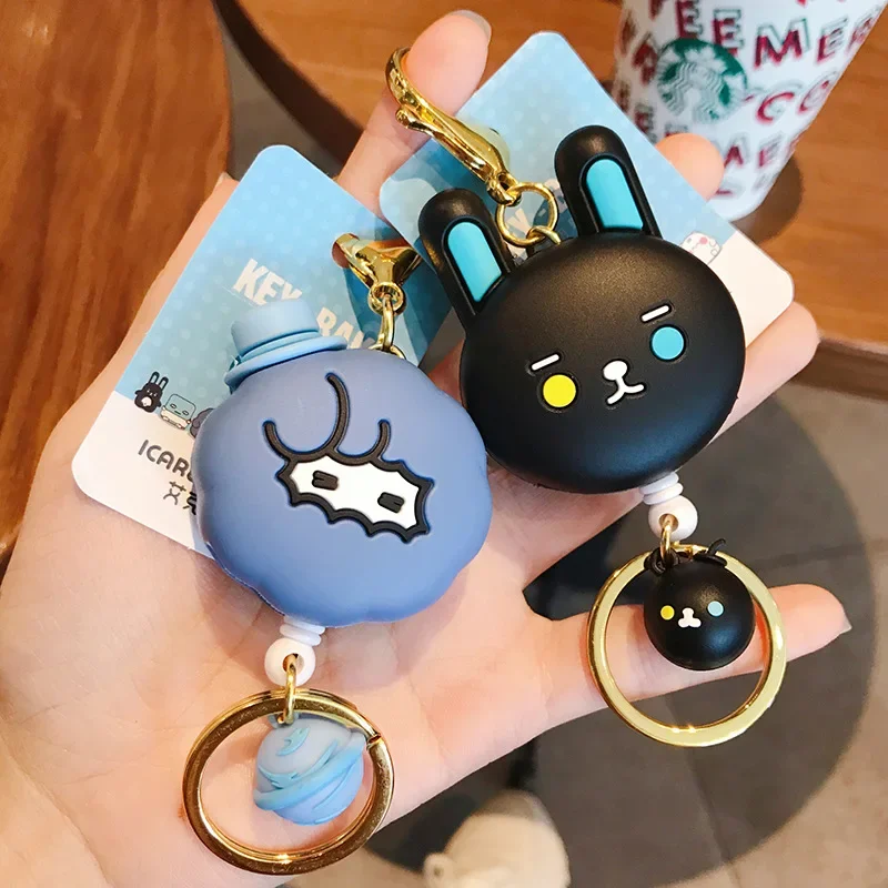 سلسلة مفاتيح أنمي كرتونية قابلة للطي لطيفة ، حيوان محمول جميل ، سلسلة مفاتيح سيارة متعددة الوظائف ، قلادة حقيبة مدرسية ، حامل بطاقة