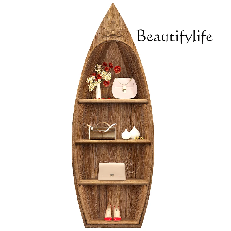 Medieval product  display cabinet Container paint display Multifunctional shoe and bag store Creative display rack