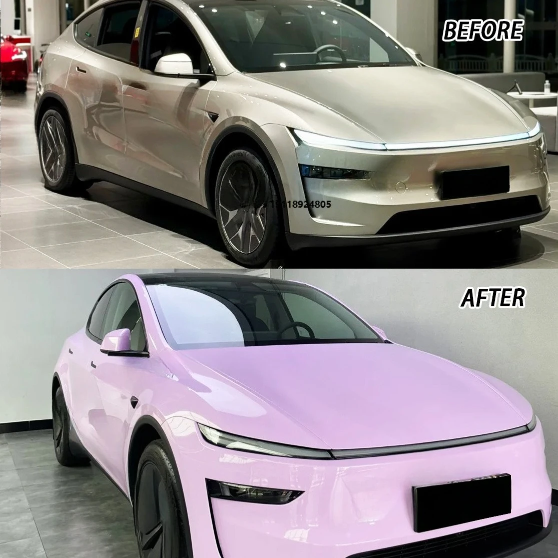 Tpu Color Ppf Wrapping Paint Protection Film Color Changing Film Glossy Car Films Beauty Wrap Vinyl Gray Purple
