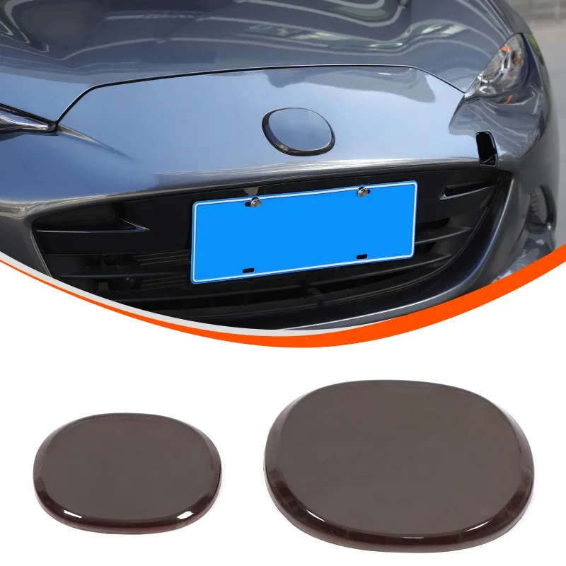 

2pcs Grey ABS Front and Rear Emblem Blackout Covers For 2016+ Mazda MX-5 Car Accessories