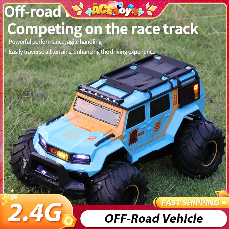 2.4G Remote Control Off-Road Vehicle With Light And Music Anti-Skid ABS Waterproof Safe Stable 4WD Electric Beach Toy