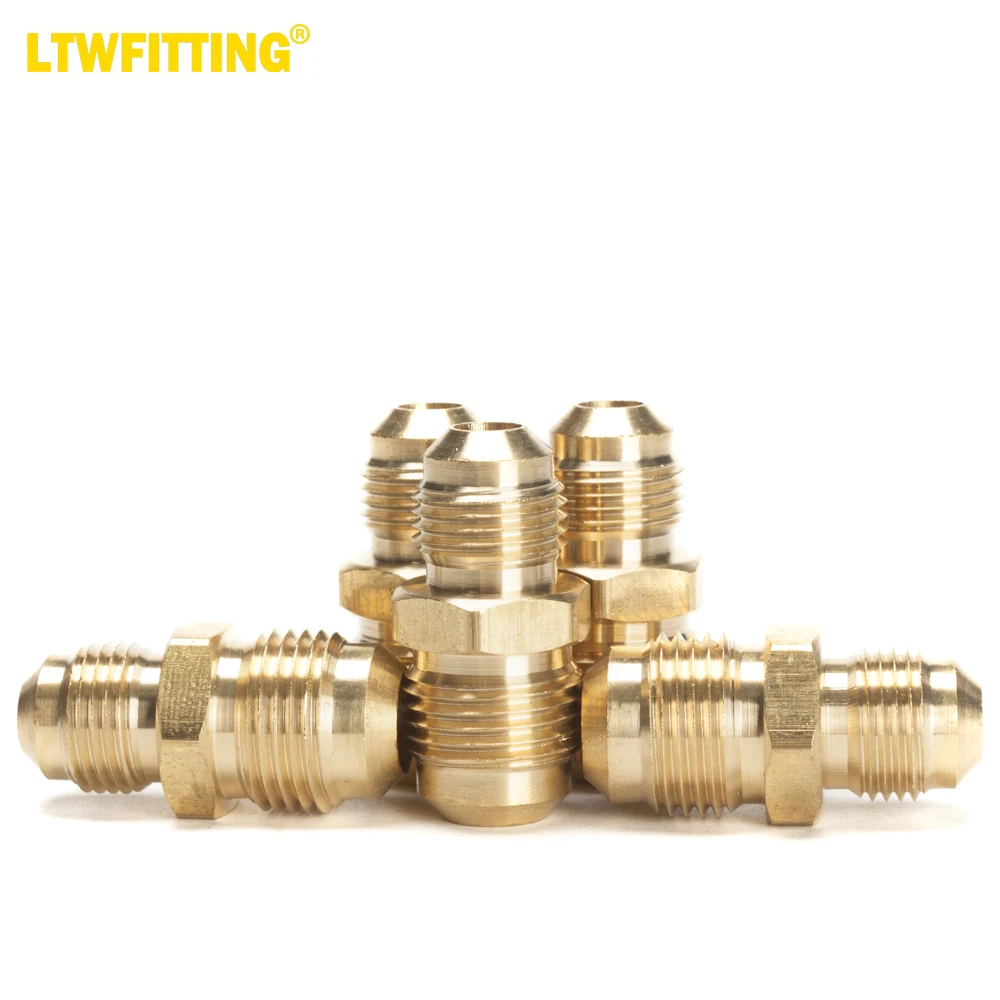 

LTWFITTING Brass 1/2" OD x 3/8" OD Flare Reducing Union,Brass Flare Tube Fitting(Pack of 5)