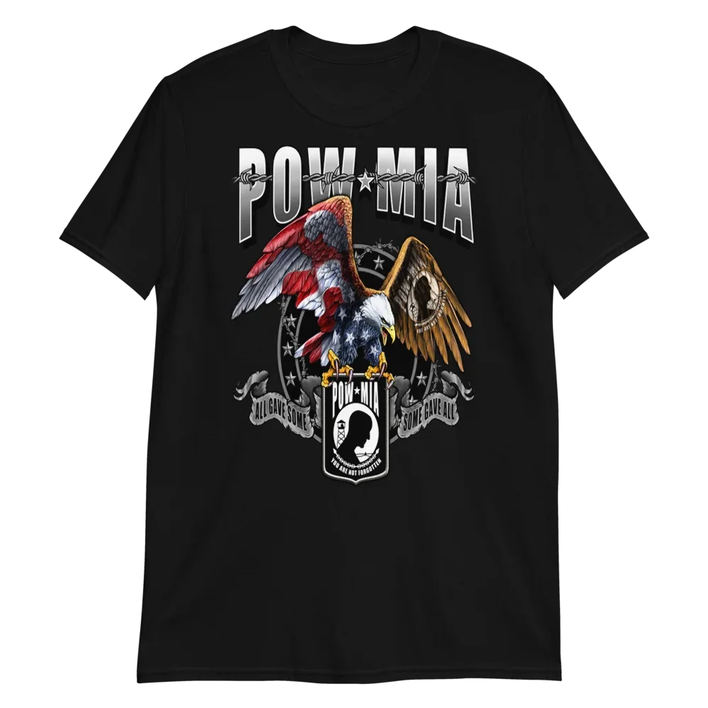 

Veteran POW/MIA Short-Sleeve Men's T-Shirt Premium Cotton Short Sleeve O-Neck Mens T Shirt New