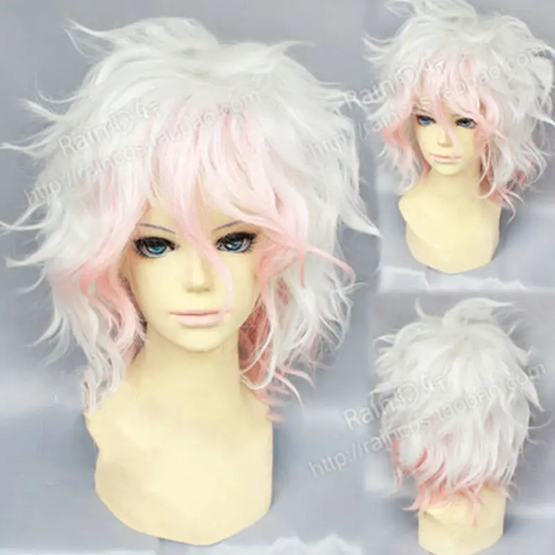 

Ladies Fashion Pink Short Hair Cosplay Party Women Wig