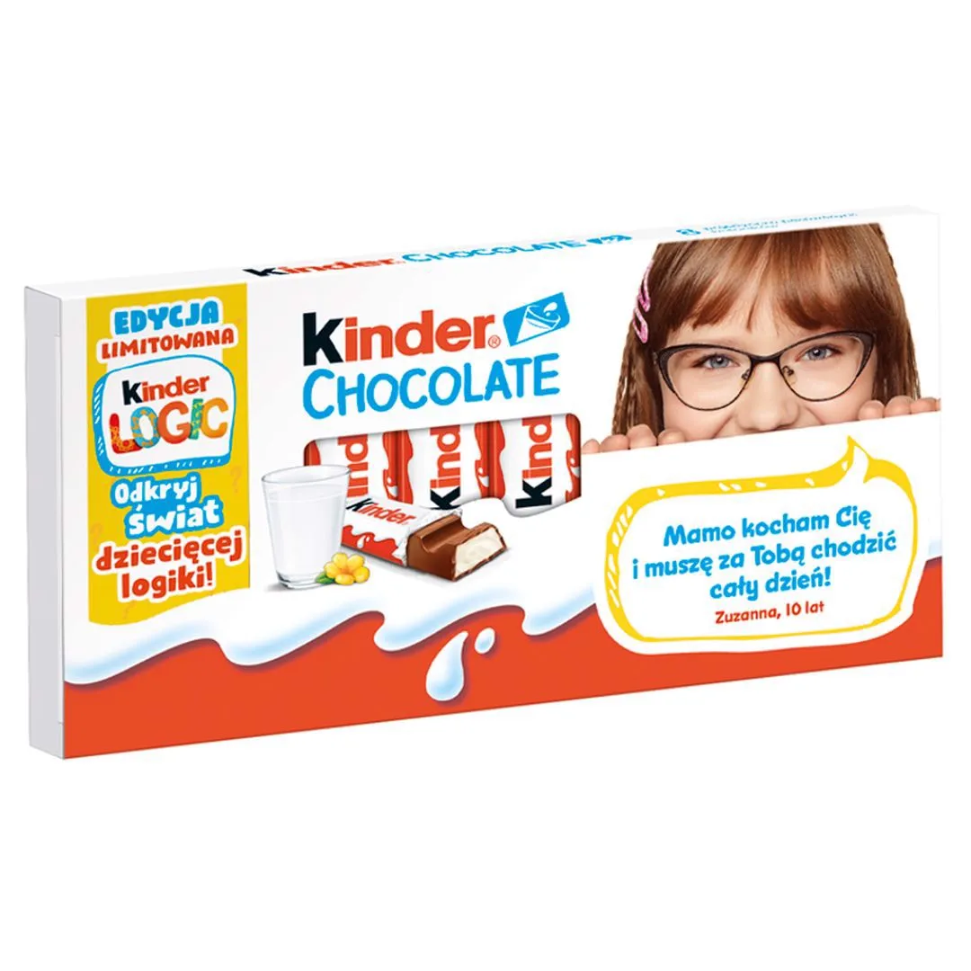 Kinder Schokoladen milch Schokoriegel mit Milch füllung 100 g (8 Stück)
