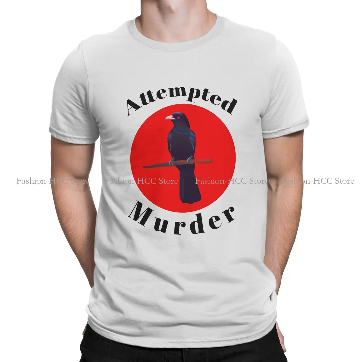 Attempted Murder Polyester TShirts Red Blood Personalize Homme T Shirt Funny Clothing