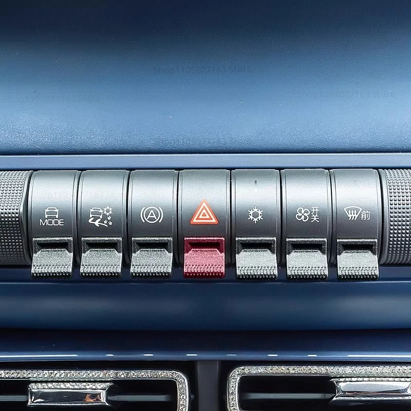 For BYD Dolphin Seagull 2021-2025 Car Center Control Navigation GPS Air Conditioning Gear Button Knob Switch Decoration Cover