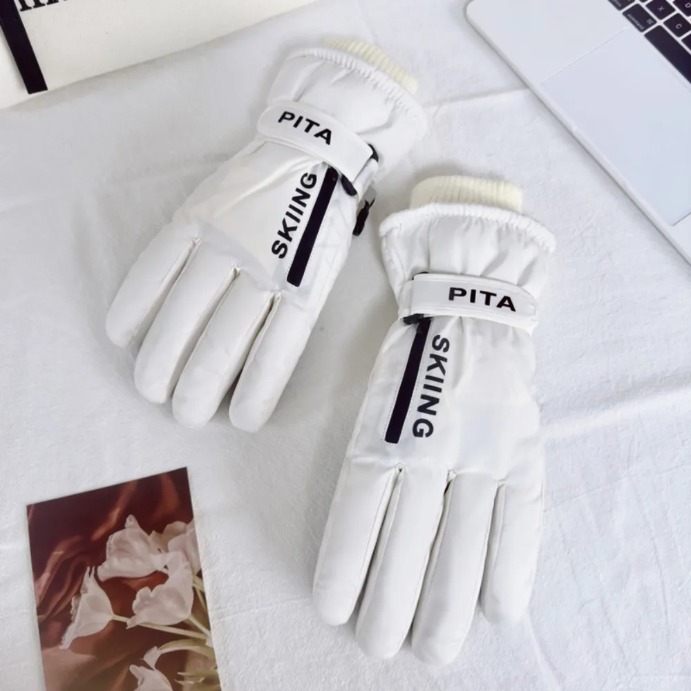 

Сохраняющие тепло, теплые лыжные перчатки, однотонные, с сенсорным экраном, морозостойкие перчатки, ветрозащитные, регулируемые, закрывающие, утолщенные термоперчатки