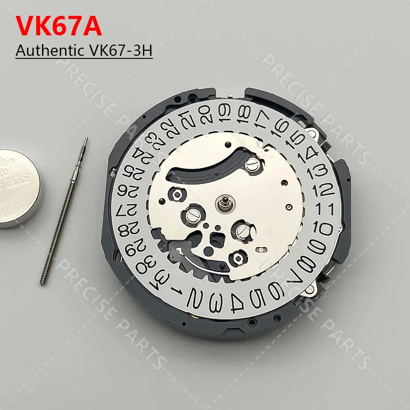 Accurate Timing VK67 Quartz Movement Movement Japanese TMI VK67A-3 Movement Chronograph, Brand New Genuine Product