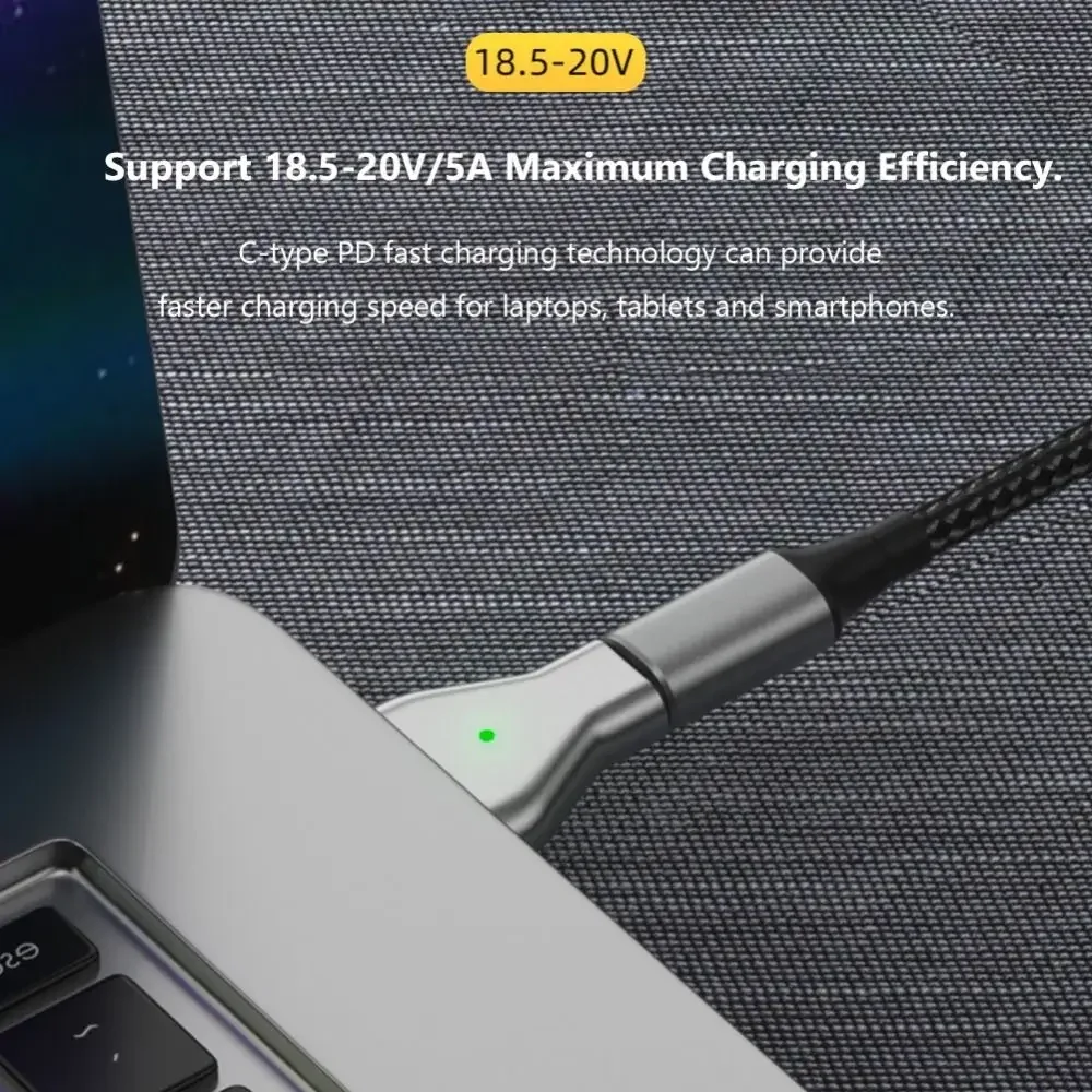 USB-C do Magsafe 2 T-Head Magnetic Type-C Adapter Connector Laptop PD Fast Charging Plug Converter Connector For MacBook Air/Pro — zdjęcie 4