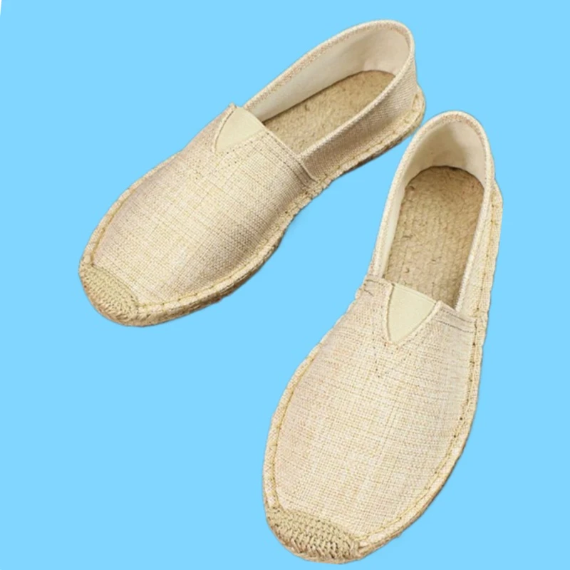 

Men's Casual Shoes Slip-On Hemp Shoes Graffiti Espadrilles Women Footwear Flats 2025 Summer Autumn Men Canvas Shoes Breathable