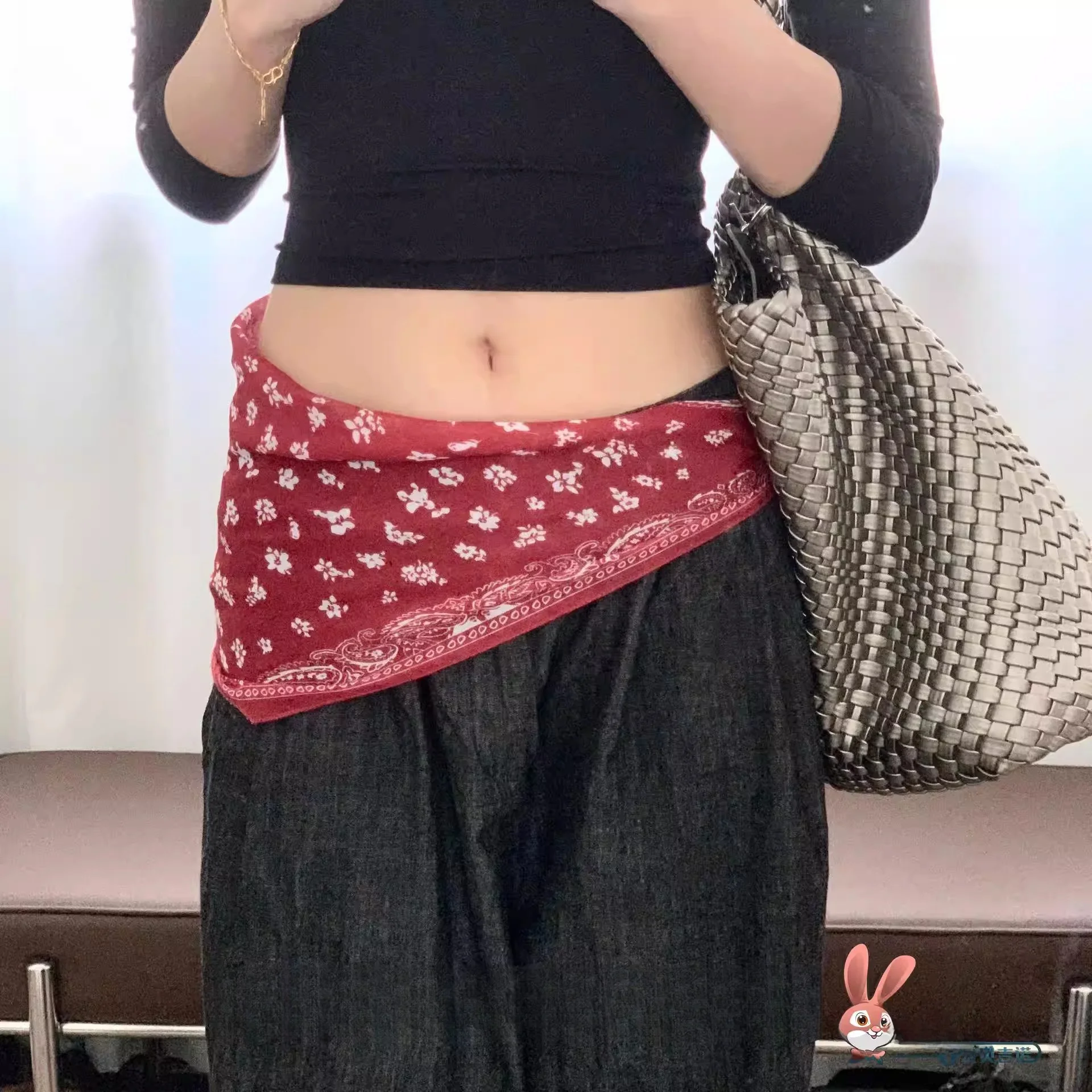 

Красный шелковый шарф-пояс для декоративного украшения талии, многослойной одежды и брюк