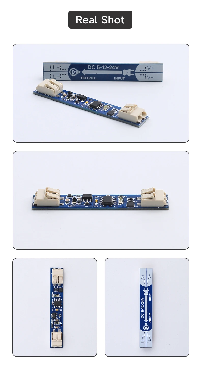 DC5V 12V 24V Intelligenter Induktionsschalter mit Anschlussklemmen, einfach zu installieren, kann durch PC-Abdeckung dringen. – Detail 4