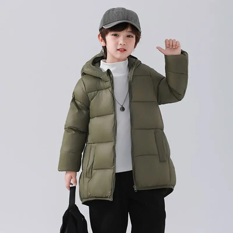 1-7 Years Chilren Boys Girls Winter Warm Down Kids Hiking Climbing Parkas Sportwear Dinosaur Hoodie Jacket