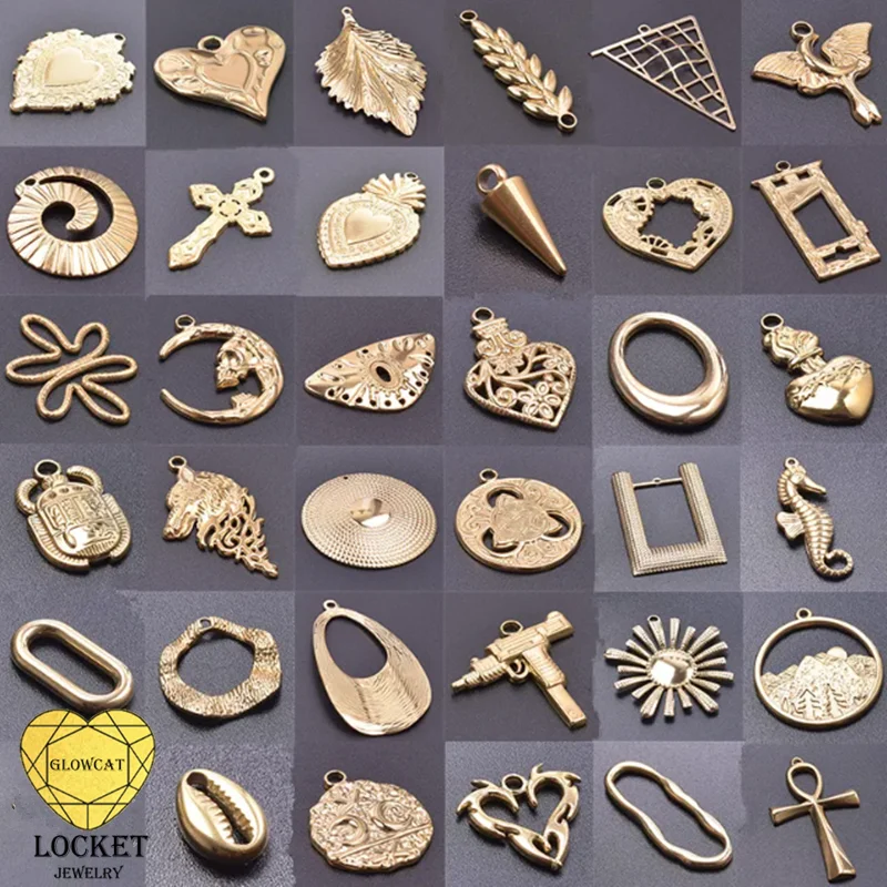 7 adet/grup paslanmaz çelik katolik kutsal kalp mısır çapraz böceği güve Charms deniz hayvan kabuklu kabuk kolye takı bulma