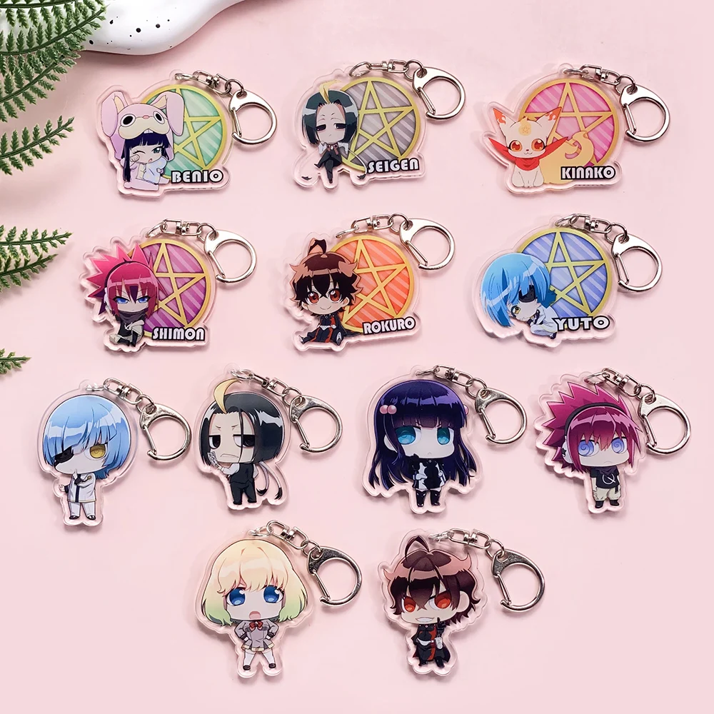 12 Piezas Llaveros de Acrílico de Anime Ao no Exorcist Blue Exorcist, Bonitos Colgantes para Mochila, Accesorios Decorativos para Bolsos, Regalos Festivos