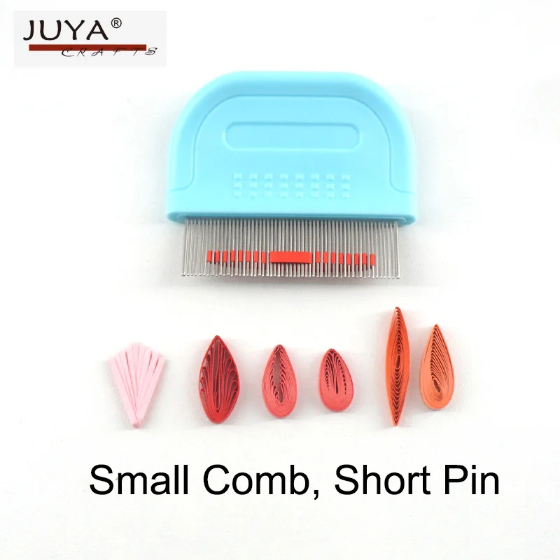 JUYA Quilling Comb, 4 styles, Blue and Pink is traditional style, 2 functions comb and 2 small combs is new.