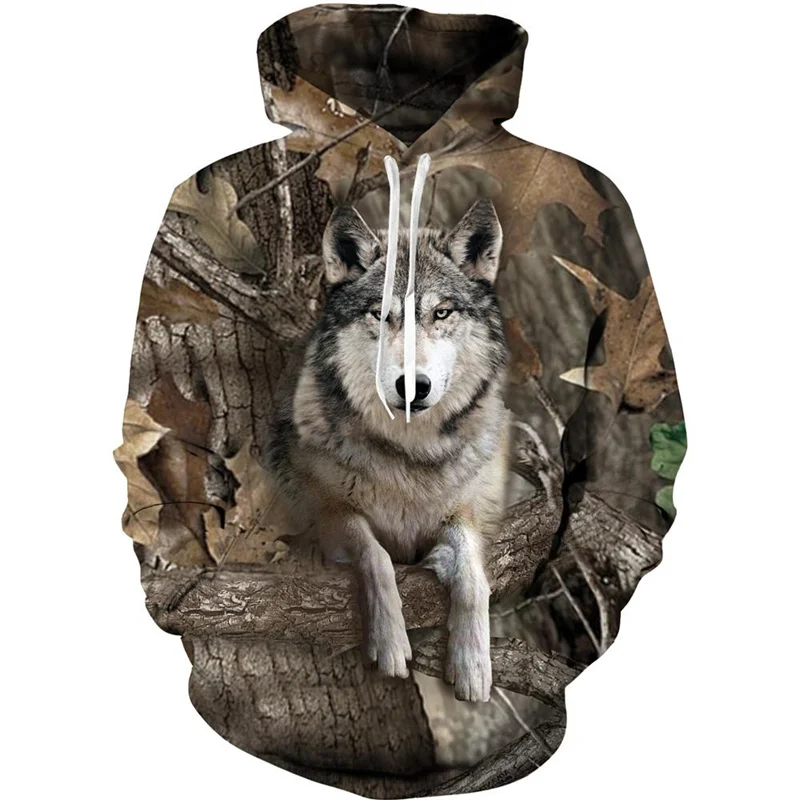 

Vintage Camouflage Pattern Hoodies Fashion Autumn Long Sleeve Mens 3D Animals Printed Hoodie Casual Loose Outdoor Sweatshirts