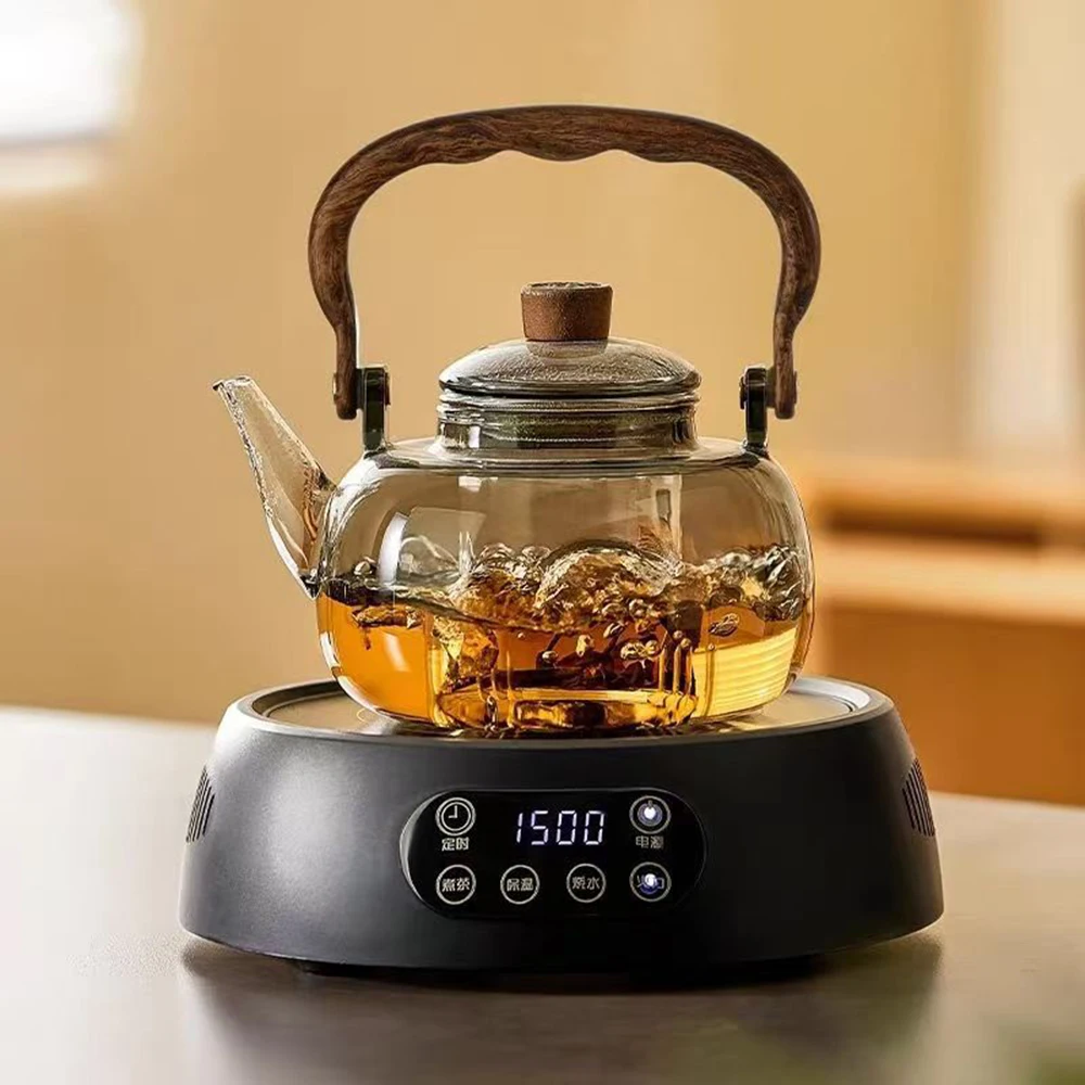 

Чайник из боросиликатного стекла, утолщенный, устойчивый к высоким температурам чайник, электрическая плита, бойлер для домашнего использования, кастрюля для заваривания