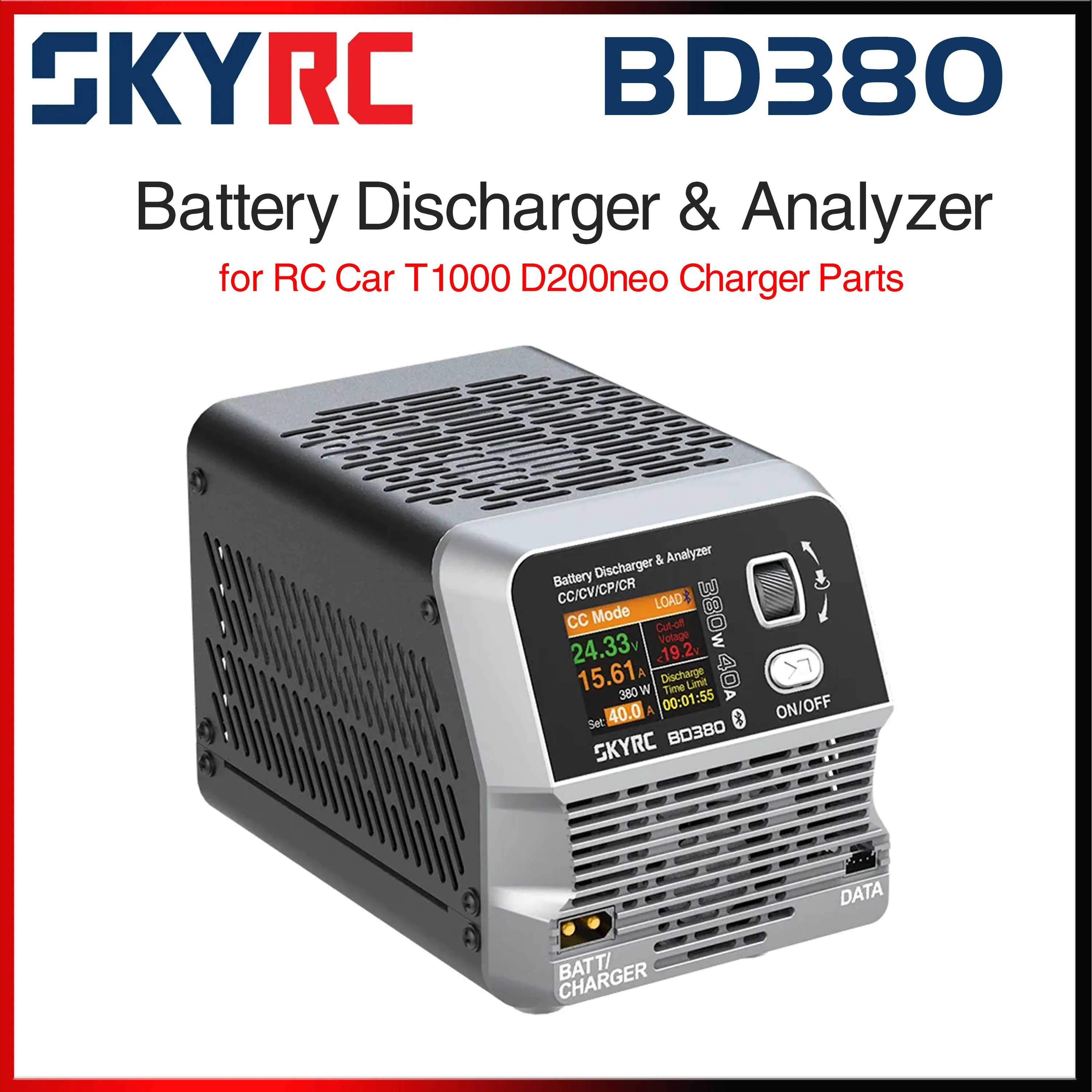 

SkyRC BD380 Battery Discharger Analyzer Checker 380W Four Modes Discharger CC/CP/CR/CV Battery Burst Power Boosted for RC Model