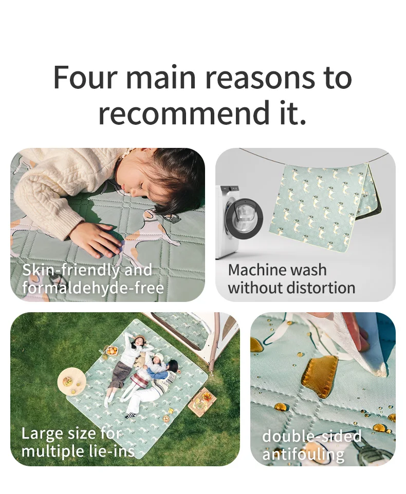 Naturehike 2026 Neue Happy Picnic Matten Wasserdicht Faltbar 3-12 Personen Maschinenwaschbar Outdoor Wandern Reisen Camping Matten – Detail 2