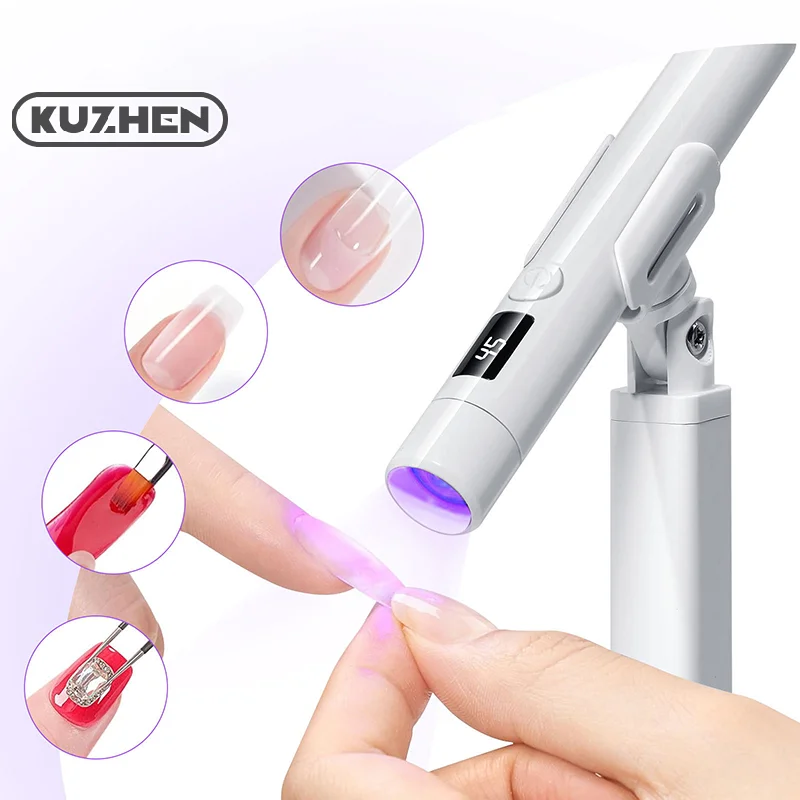 Pink White Nail Art Light Lamp Holder Portable Nail Dryer Machine Phototherapy Lamp Bracket Rotatable UV Light Lamp Holder