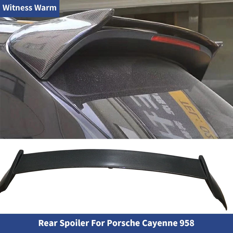 For new Porsche Cayenne 958 spoiler rear wing spoiler FRP/carbon fiber Rear Roof Trunk Spoiler 15-17