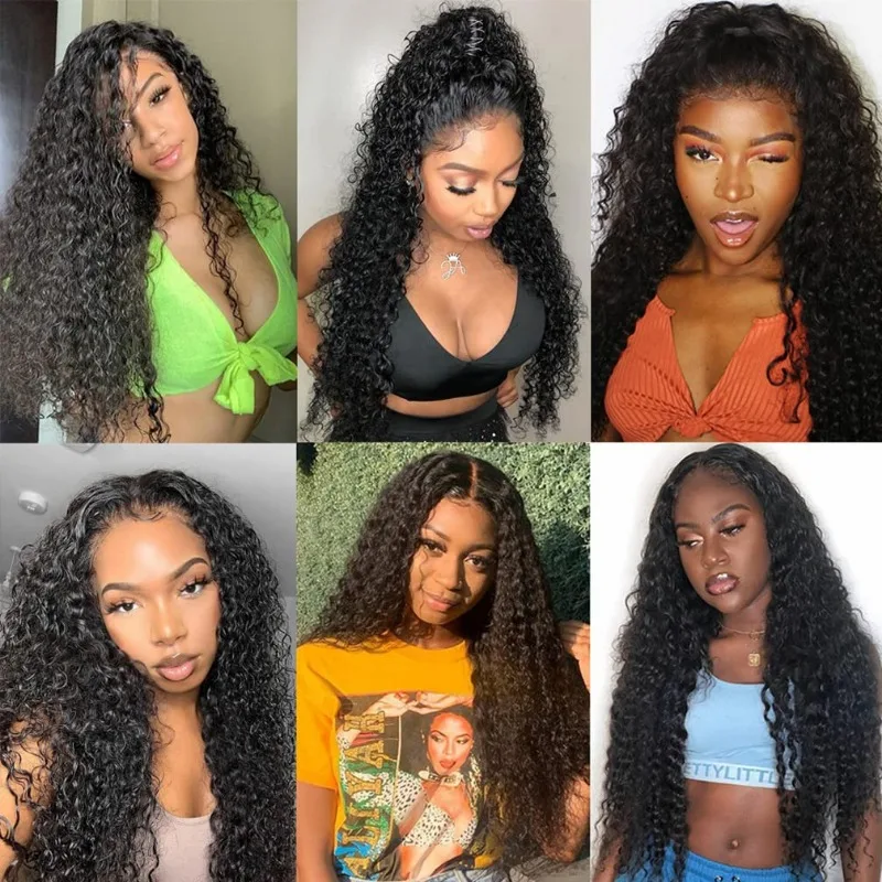 Water Wave Human Hair 3 Bundles 8-30 Inches 100g/Bundle 100% Unprocessed Brazilian Curly Bundles Natural Color Human Hair