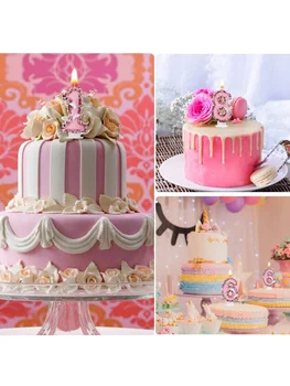 生日數字蠟燭,粉紅色蝴蝶亮片生日快樂蛋糕蠟燭,適合粉紅色主題生日派對裝飾,手工製作 10 最佳銷售 蝴蝶蠟燭 - №1