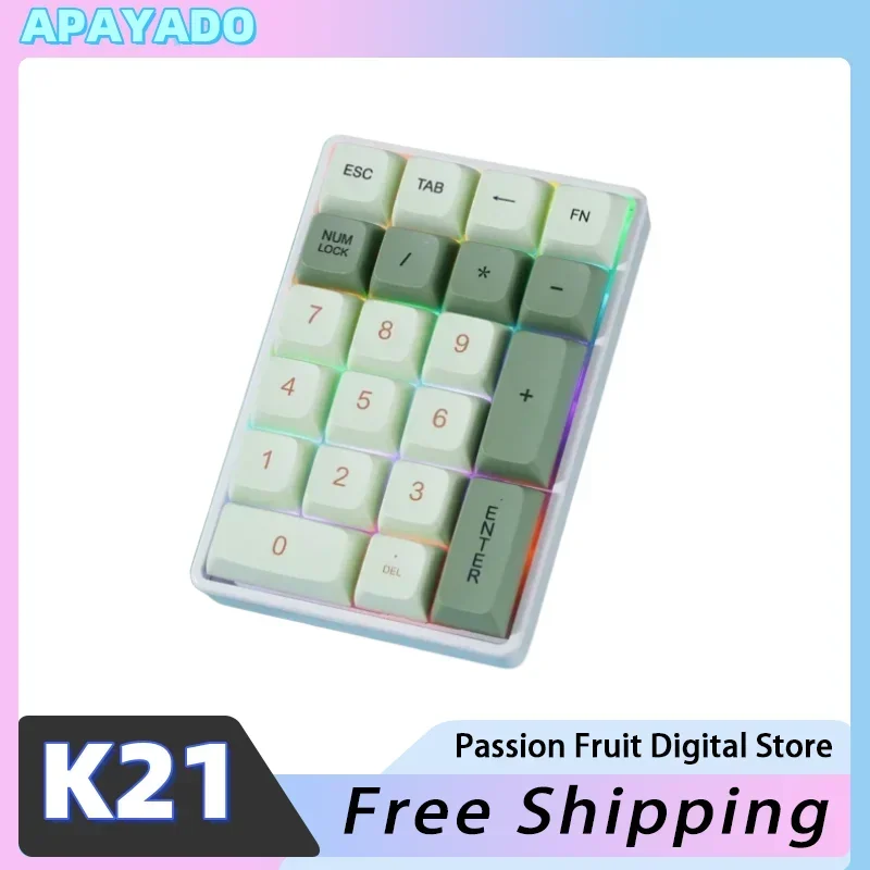 K21 Bluetooth wireless mechanical numeric keyboard full-key hot-swappable custom setting keys suitable for office accounting