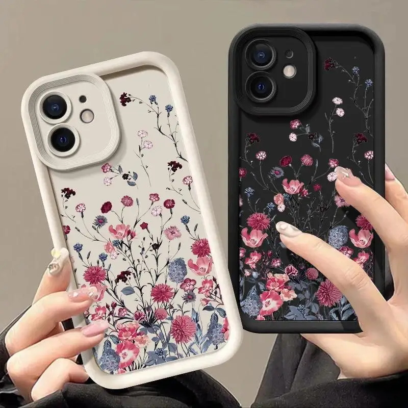 Floral Phone Case For Infinix Note 40 12 G96 30VIP Zero 30 Hot 40i 30i 20 Play Smart 8 7 Tecno Spark Go 2024 10C 20C Camon 30