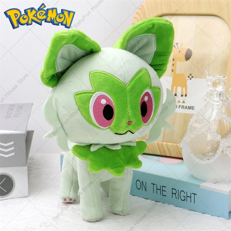 Pokemon Sprigatito Floragato Meowscarada Quaxly Fuecoco Plush Toys Kawaii Scorbunny Cinderace Stuffed Animals Peluche Dolls Gift view 2