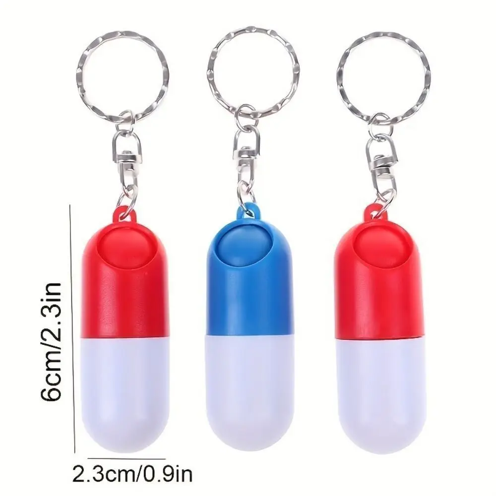 Capsule Shaped Mini Capsule Medicine Box Drug Container Keychain Pill Storage Portable Pill Box